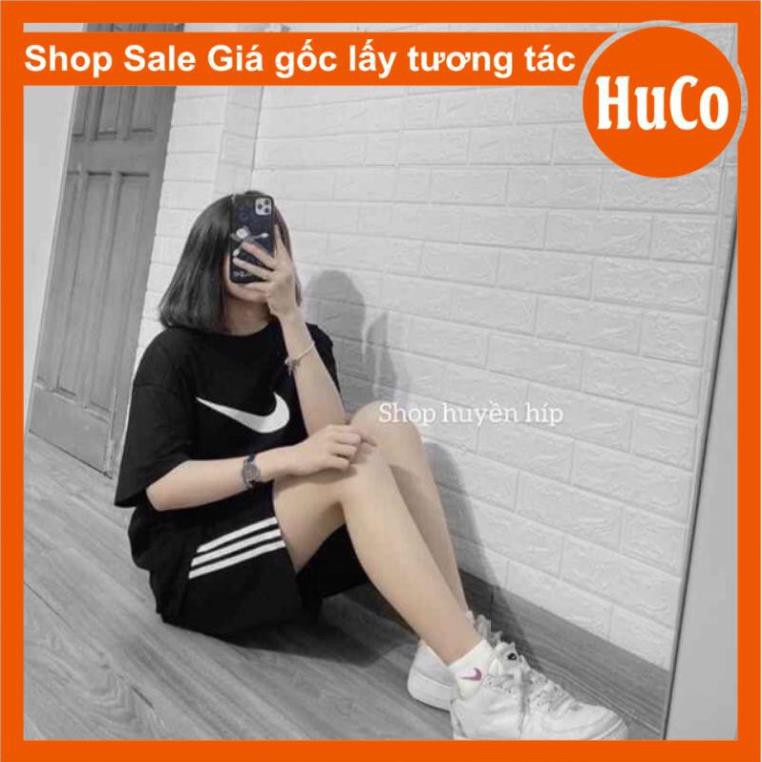 [RẺ VÔ ĐỊCH] Quần short lửng ba sọc ống rộng, form rộng unisex freesize nam nữ, quần đùi thể thao cá tính dáng rộng  ྃ