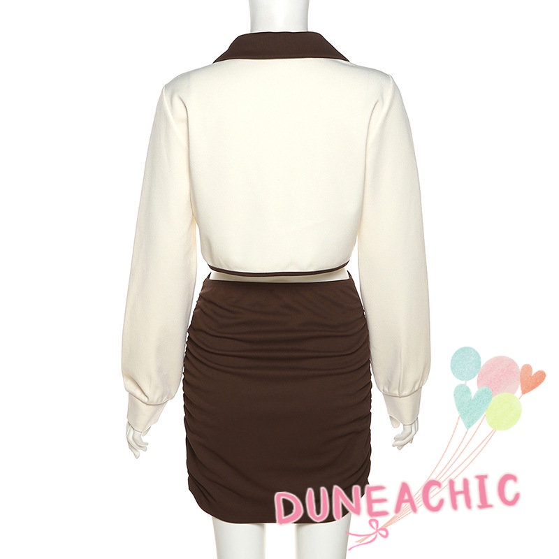 DUNEA Đầm Dài Tay In Chữ Xinh Xắn Dành Cho Nữ