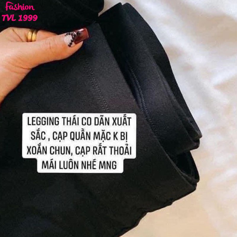 Quần legging lửng nữ TVL1999, chất liệu cotton cao cấp thấm hút mồ hôi co giãn 4 chiều