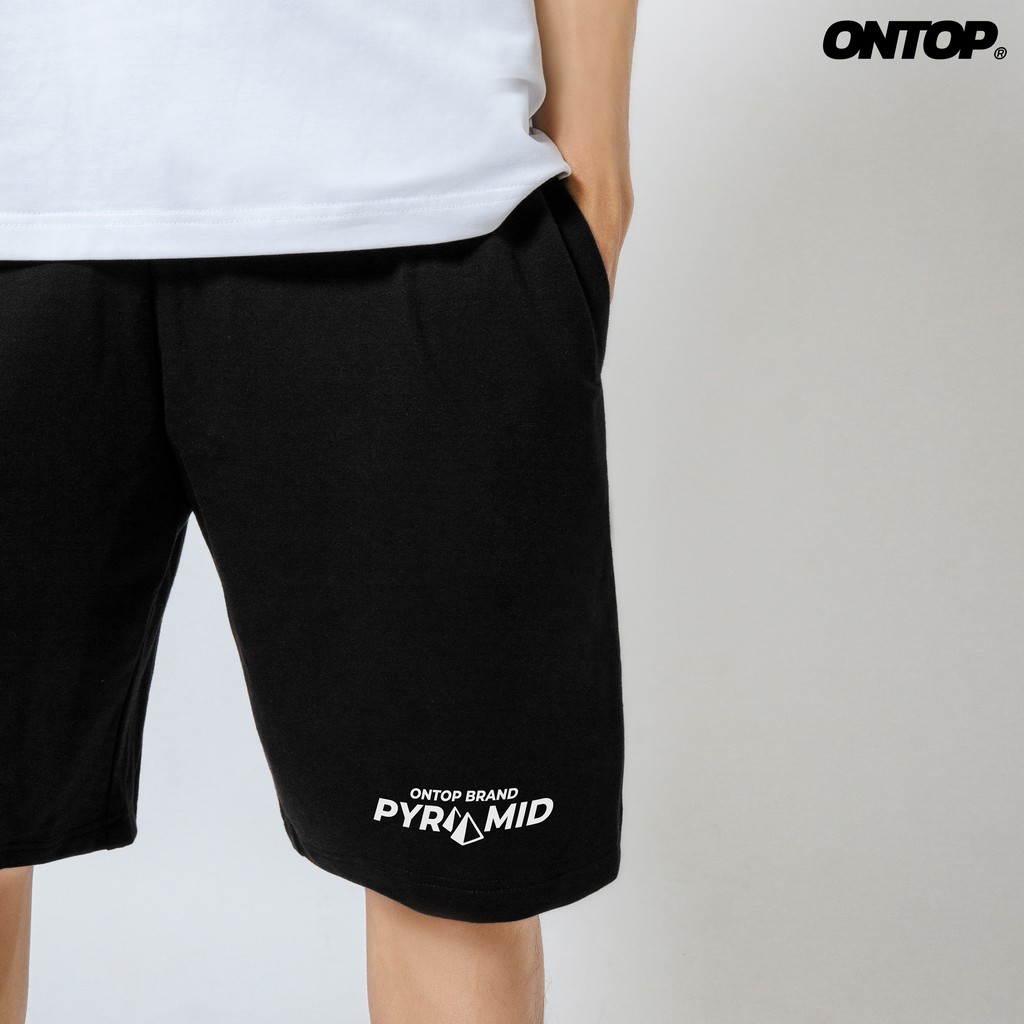 [Mã SKAMA06 giảm 8% TỐI ĐA 50K đơn250K] Quần short thun nam nữ màu đen ONTOP - Pyramid