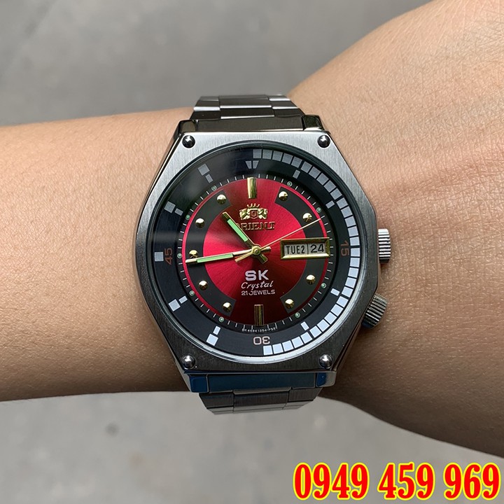 Đồng Hồ Nam Orient SK Nhật Xịn Mặt Lửa - Máy Nguyên Bản 100% - Vỏ Bạc Cao Cấp Automatic