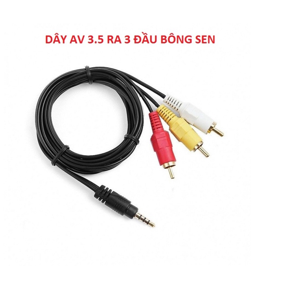 Dây av hoa sen 1 ra 3 hỗ trợ cho tivi đời cũ