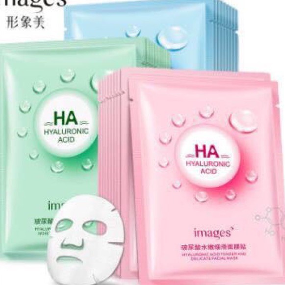 Combo 10 miếng mặt nạ HA Images HYALURONIC ACID FACIAL MASK