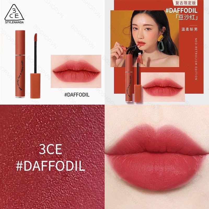 [CHÍNH HÃNG]Son 3CE Kem Velvet Lip Tint Màu Daffodil