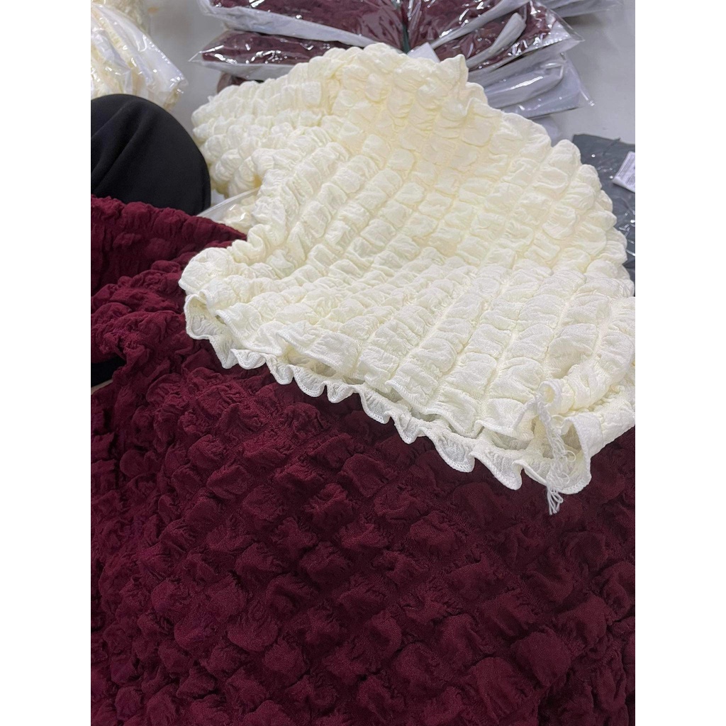 Áo Croptop Xốp Ô Vuông Nữ [FREESHIP]  Croptop kiểu dáng ôm cộc tay năng động 3158 hàn quốc bánh bèo tiểu thư