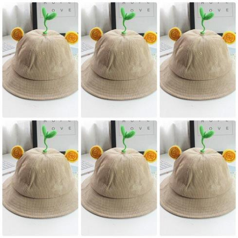 [CÓ SẴN ] Nón Bucket Mầm Cây Màu Kem Người Lớn Đội 👒