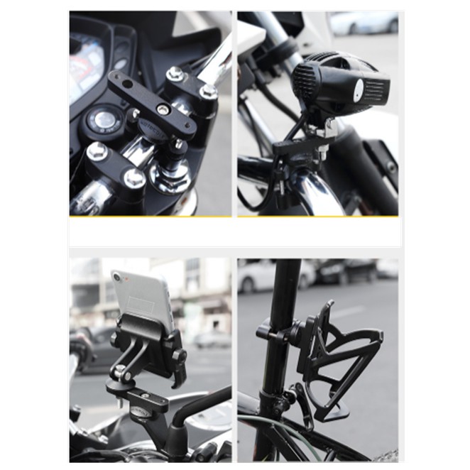 PAT chân gương, ghi đông gắn xe máy motowolf