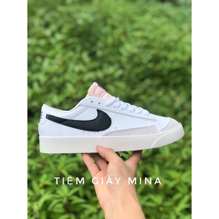 Giày Sneaker Nike Blazer Low Platform On Feet, Thể Thao Nam Nữ Cổ Thấp Nike Blazer Low 77 Vintage White Black Đẹp Chất