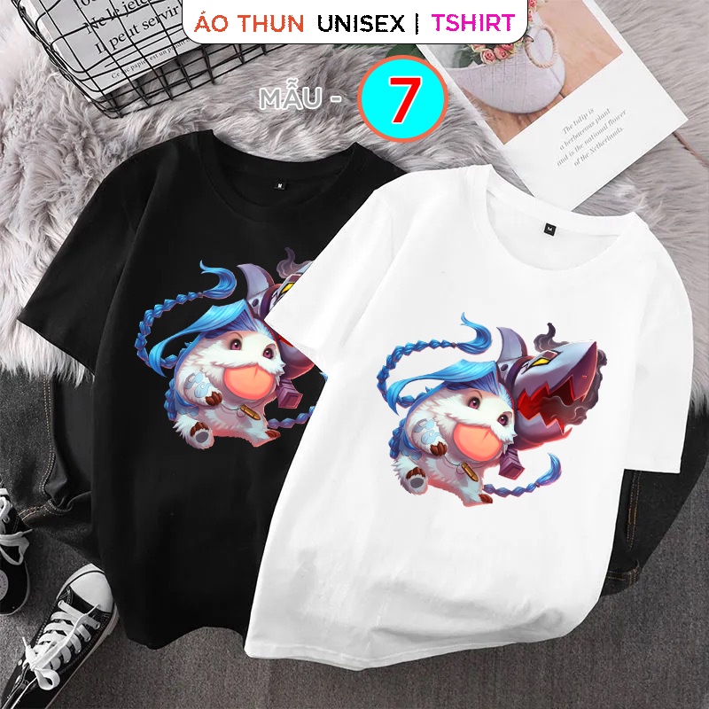 Áo thun Liên Minh Huyền Thoại - Áo thun Unisex tay ngắn chất liệu cotton vải dảy mịn