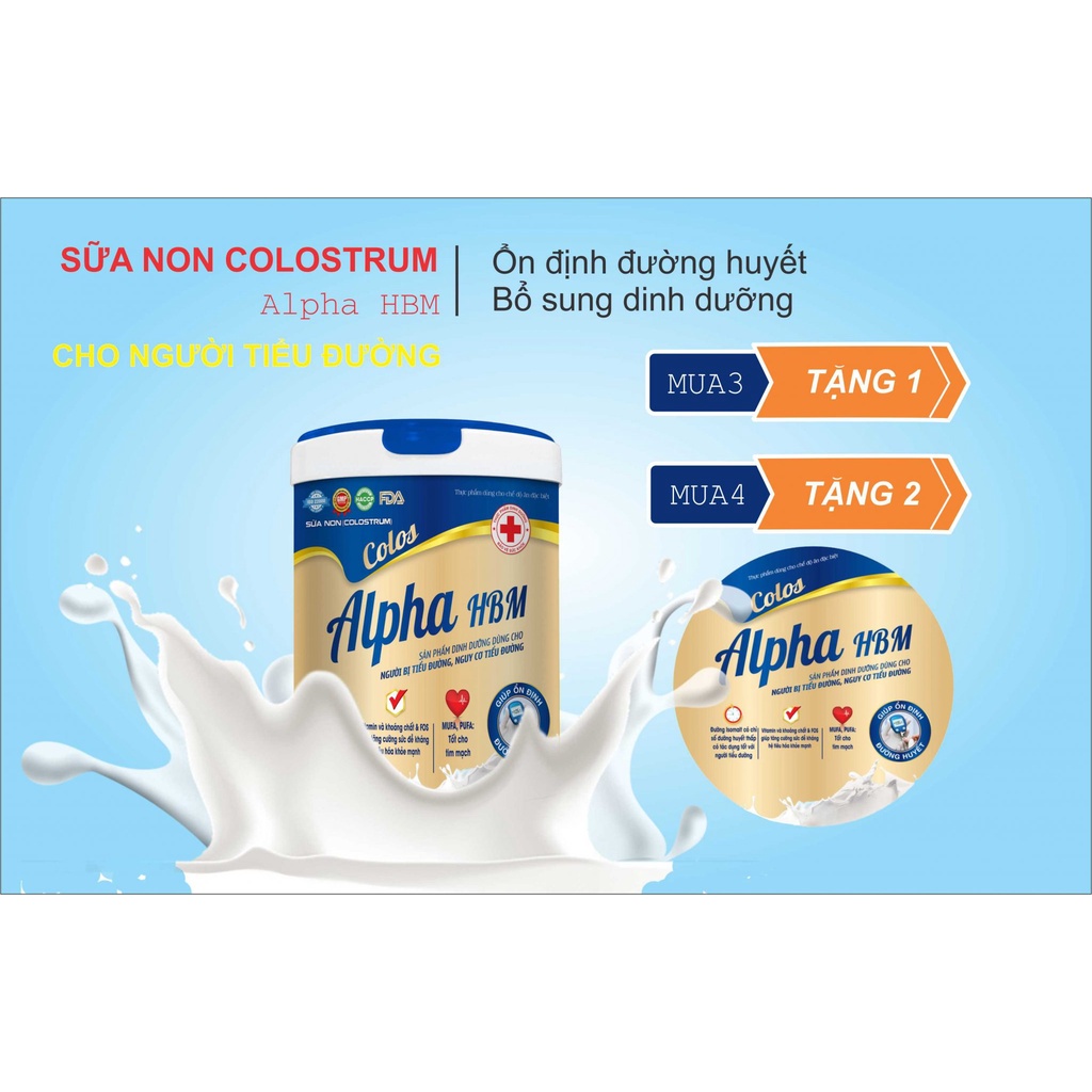 [Chính hãng] Sữa Non Alpha HBM ổn định đường huyết bổ sung dinh dưỡng