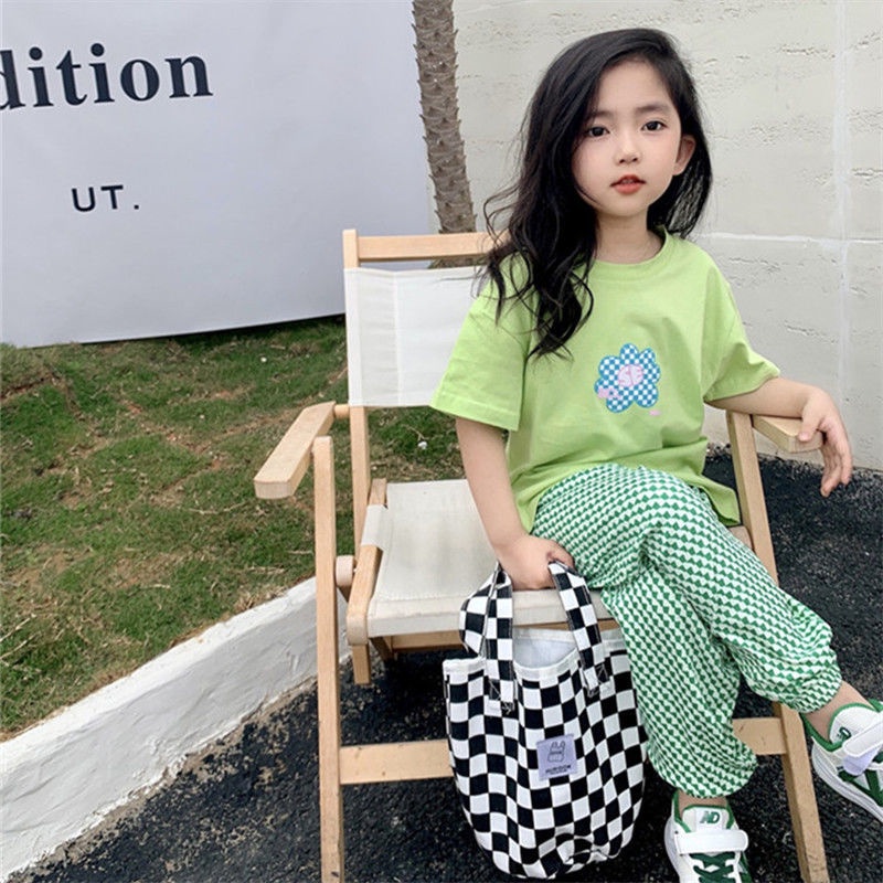 Áo Thun Cotton Tay Ngắn In Họa Tiết Hoạt Hình Thời Trang Mùa Hè Cho Bé Gái