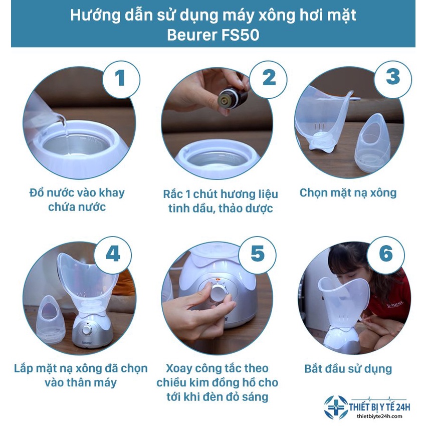 Máy Xông Hơi Da Mặt Beurer FS50_Công Nghệ Đức,Cho Làn Da Căng Mịn, Trẻ Hoá Làn Da