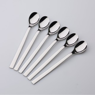 Set 6 thìa dài WMF Nouva 11cm-19cm cao cấp uống Cà Phê Latte, cocktail, nước trái cây chính hãng Đức