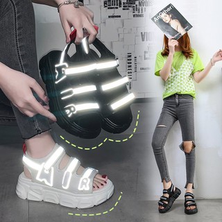 Sandal nữ đi học, dép sandal nữ đế cao phản quang Ong Store