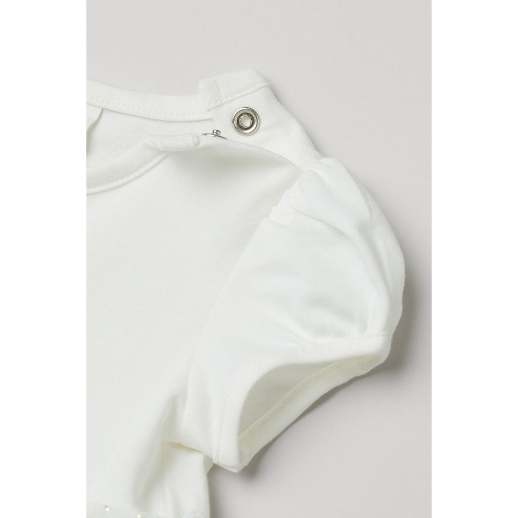 Váy xòe tutu trắng ngắn tay HM H&amp;M_hàng chính hãng authentic