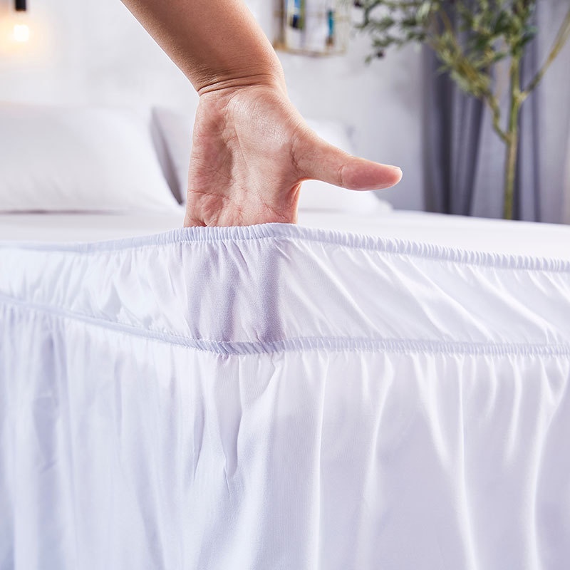 Vỏ Bọc Ga Giường Màu Trơn Co Giãn Chống Bụi Dễ Sử Dụng
