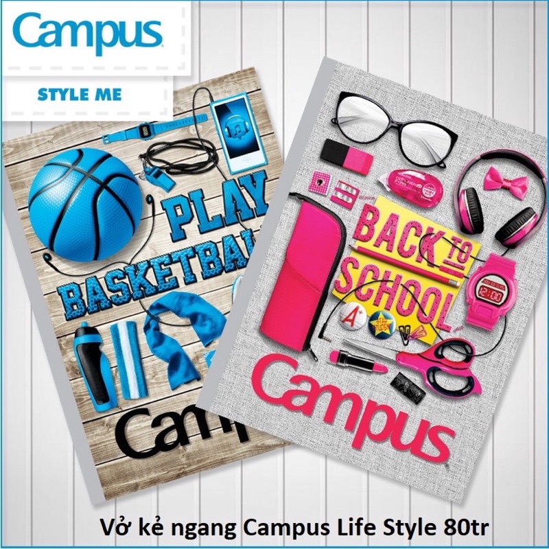 Combo 10 quyển vở Kẻ ngang Campus Life Style – 80 trang