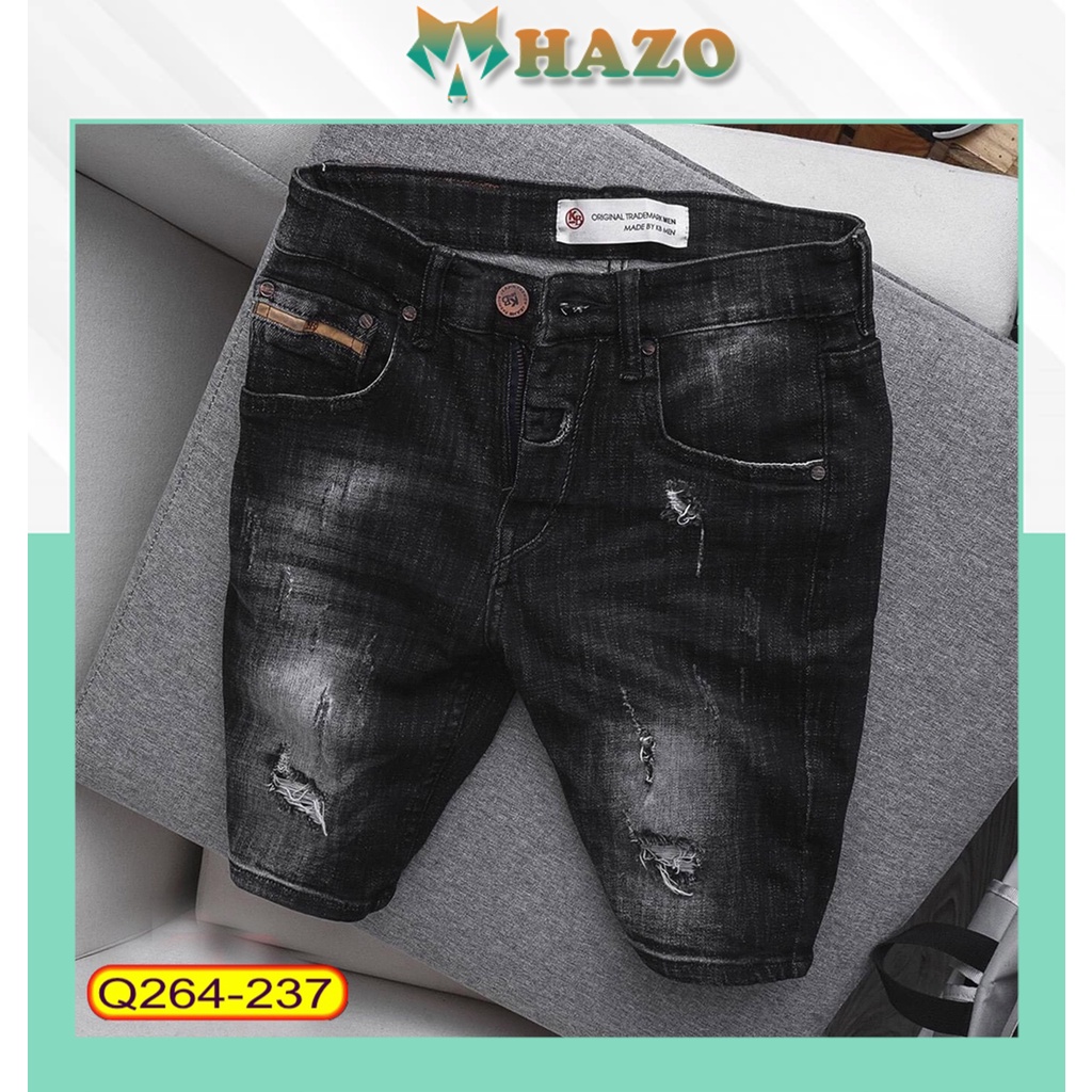 Quần Short Jeans Nam Chất Liệu Co Dãn Cao Cấp Phong Cách Trẻ Trung Cực Hot - Hazo