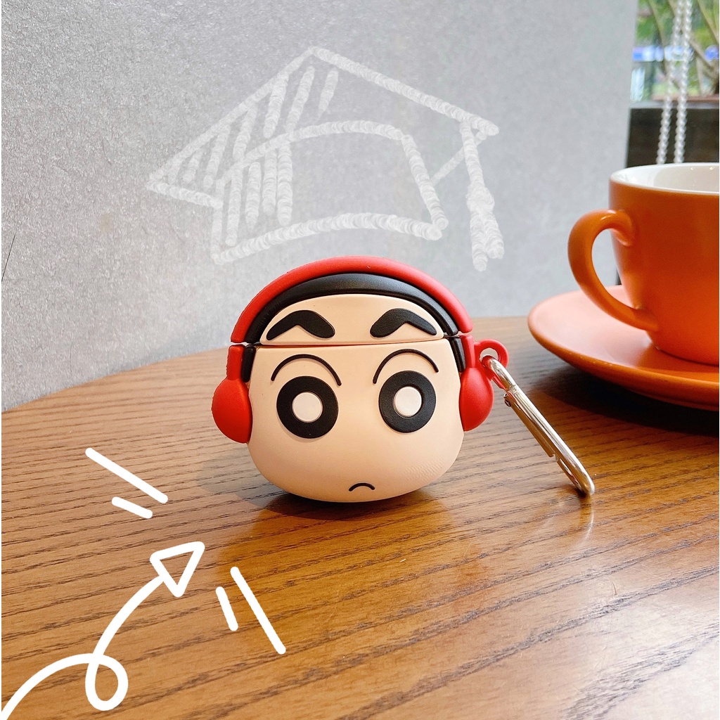 Vỏ Bảo Vệ Hộp Sạc Tai Nghe AirPods3 AirPods  2021 2021 Hình Cậu Bé Bút Chì Shin-Chan 3rd Tương Thích Với AirPods1 / 2 Ốp Điện Thoại Họa Tiết Hoạt Hình Dễ Thương