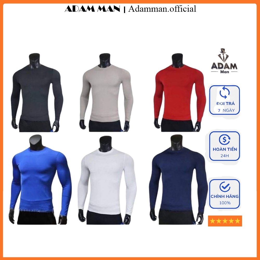 Áo thun nam dày tay, áo thun giữ nhiệt nam co giãn 4 chiều, chất vải mềm mịn - Adam Man