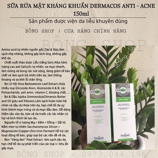 Sữa Rửa Mặt Dermacos anti acne gel kháng khuẩn, kiểm soát nhờn dành cho da nhạy cảm, dầu,mụn - Xách Tay Ba Lan