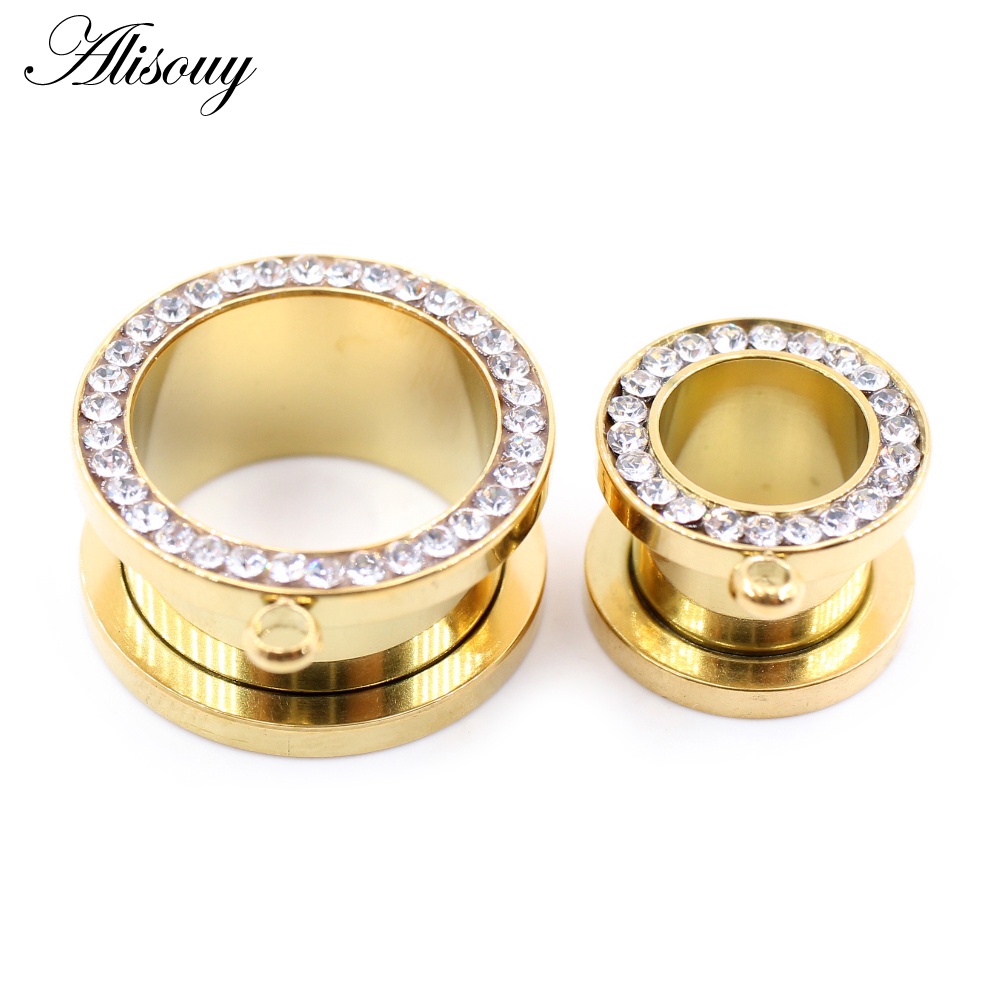 Alisouy Set 2 Dụng Cụ Nong Tai 6mm-25mm Bằng Thép Không Gỉ