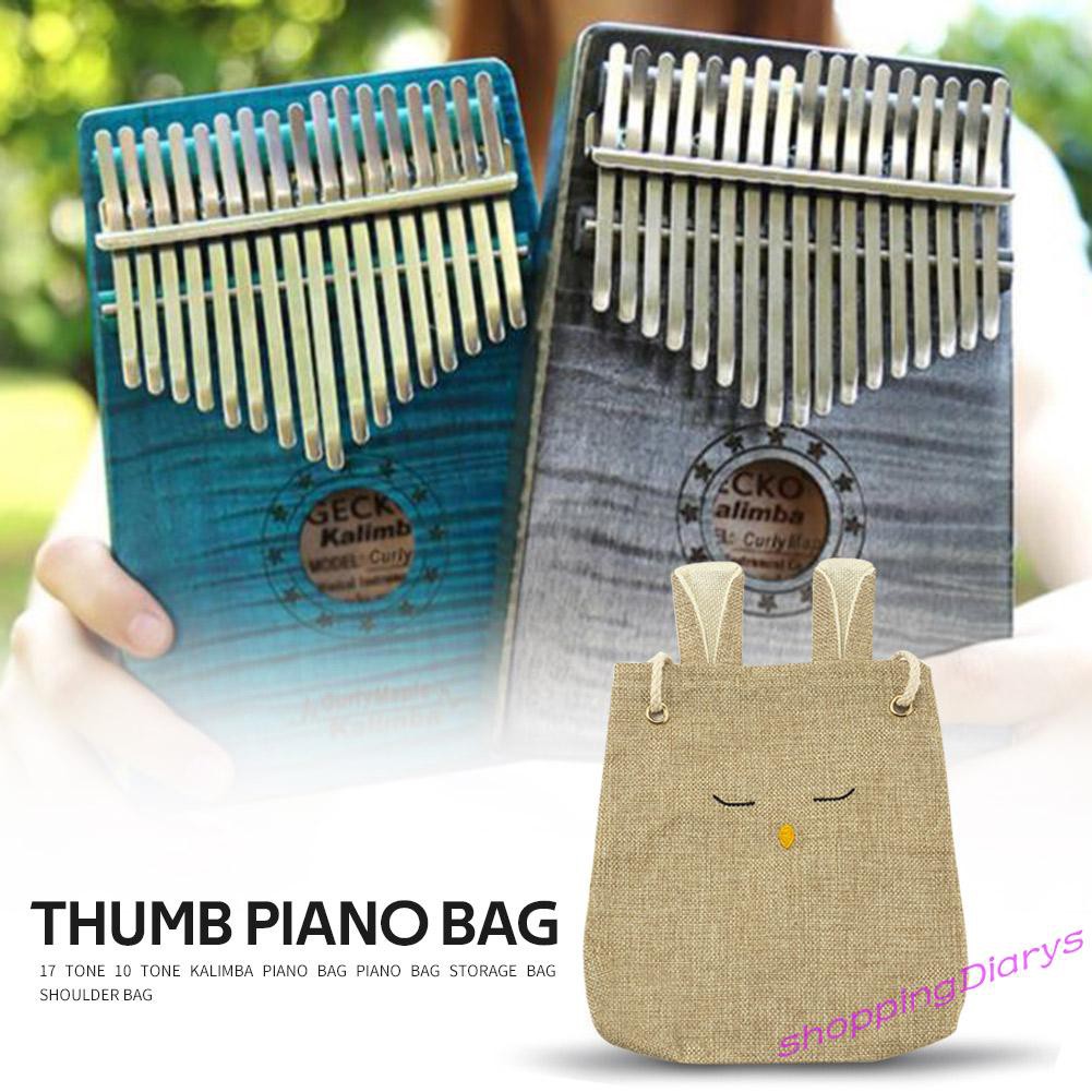 Túi đeo vai đựng nhạc cụ Kalimba Sanza Mbira châu Phi 10/17 phím