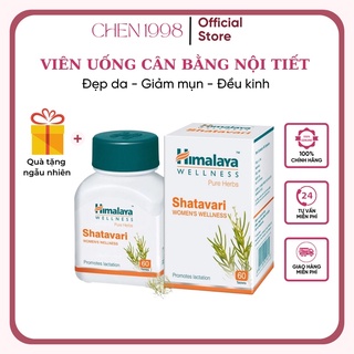 Himalaya Shatavari - Viên uống cân bằng nội tiết, lợi sữa, giảm mụn, đẹp da thảo dược Ấn Độ lọ 60 viên