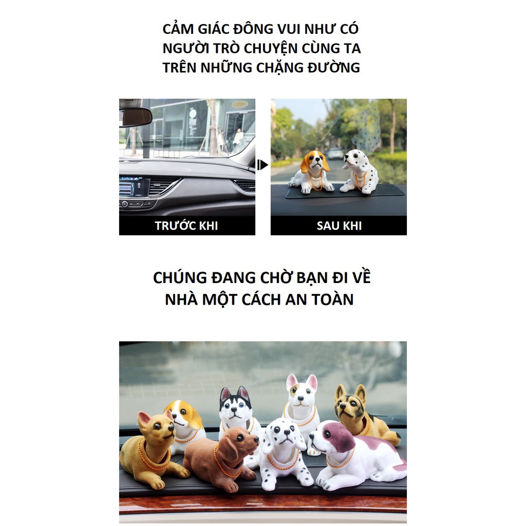 Chó lắc lư trên xe hơi - Trang trí taplo ô tô, chó gật gù, lúc lắc -TC AUTO