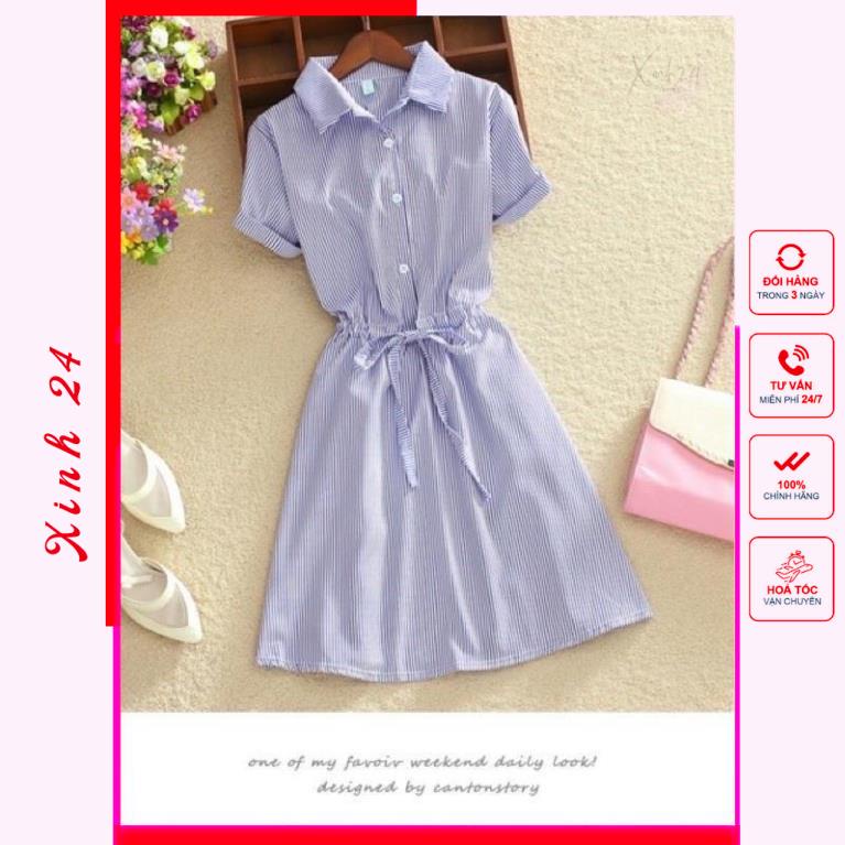Đầm xòe, Váy Xòe cổ sơ mi xinh xắn, phong cách trẻ trung | BigBuy360 - bigbuy360.vn