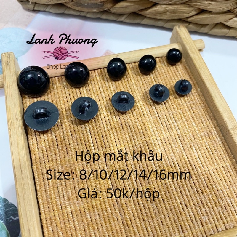 Hộp Mắt Thú Bông Khâu Nhiều Size