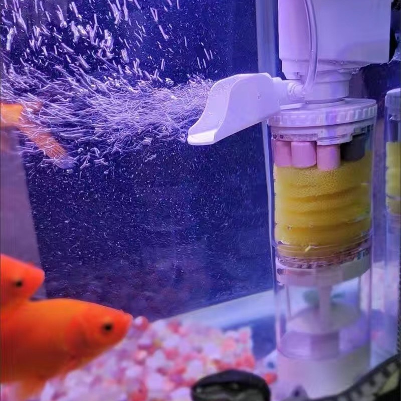 Máy bơm nước sục khí oxy hồ cá có bộ lọc bên trong 4/ 10/ 20W tạo sóng dạng chìm hoạt động yên tĩnh phiên bản nâng cấp
