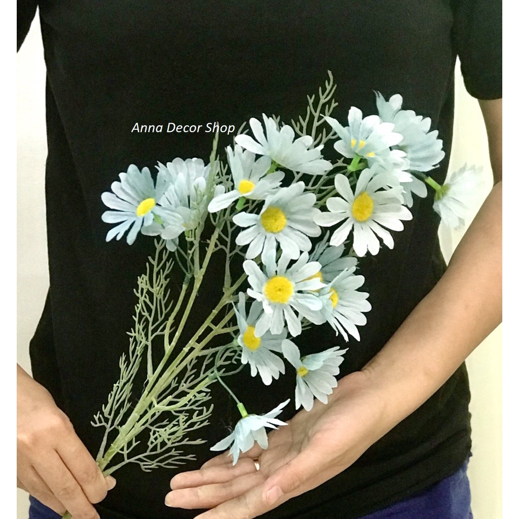 Cành Cúc Họa Mi Giả Siêu To 1 Cành 20 Bông - Dài 75cm Trang Trí Nhà Cửa, Decor Chụp Ảnh Siêu Đẹp