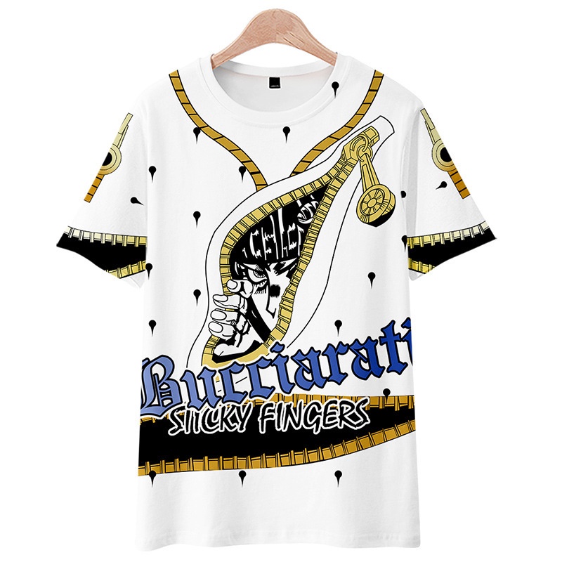 Áo Thun Tay Ngắn In Họa Tiết Anime Jojo 'S Bizarre Adventure Phong Cách Nhật Bản