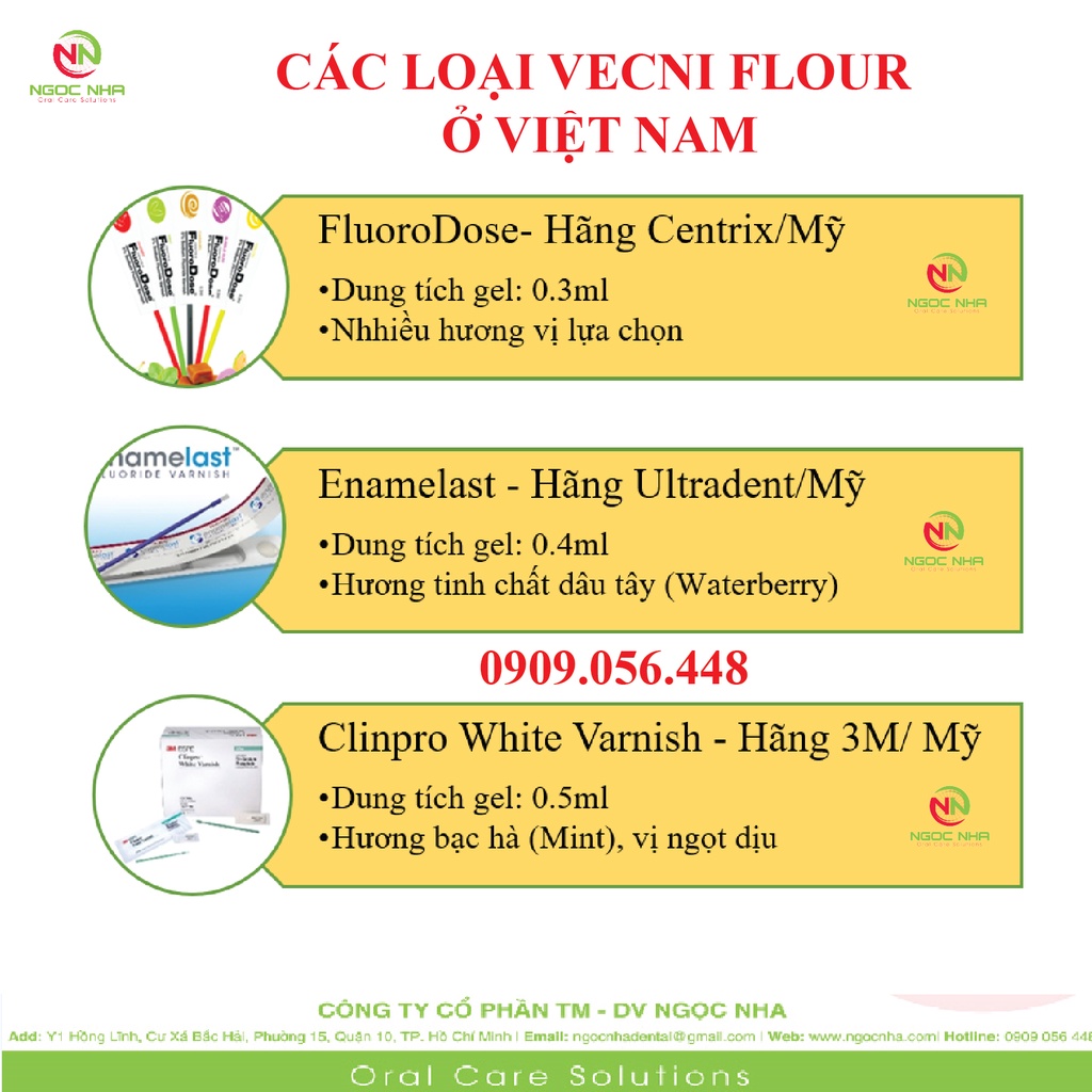 Gel bôi vecni flour chống sâu răng 3M Clinpro White Varnish, giúp bảo vệ men răng và trắng răng /Hàng chính hãng 3M-USA