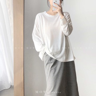 Set áo phông chân váy kẻ by Mow studio