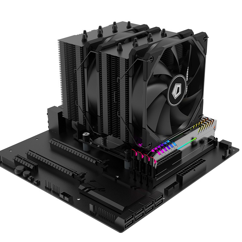 Quạt fan case 12CM ID-COOLING TF-12025 | Black - Quạt tản nhiệt điều tốc PWM sức gió lớn, quay êm