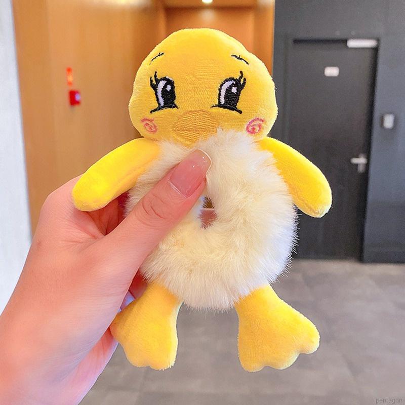 Dây buộc tóc co giãn hình thú nhồi bông dễ thương cho nữ