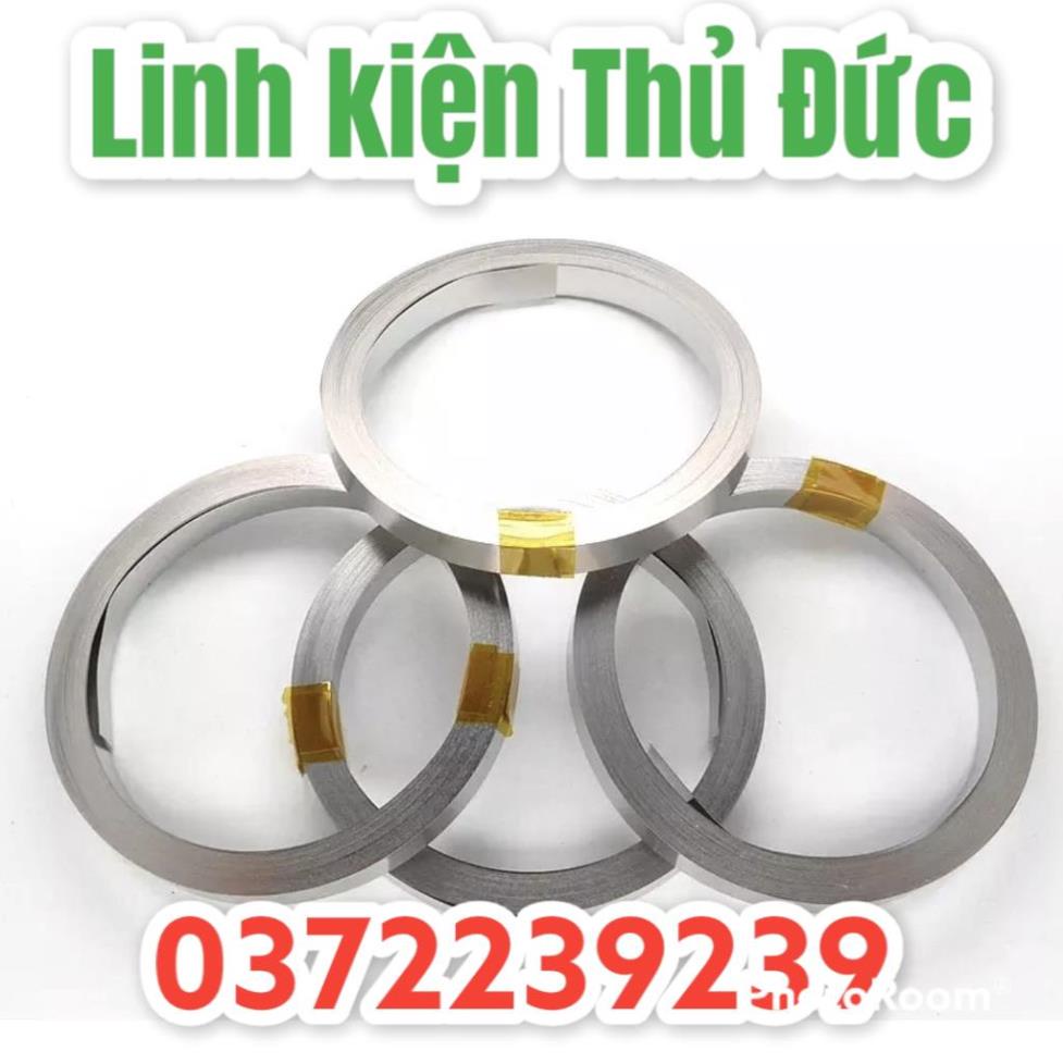 Lktd BN. Kẽm hàn cell pin 18650 mạ niken dầy 0.2mm*8mm ,0.15 *8mm