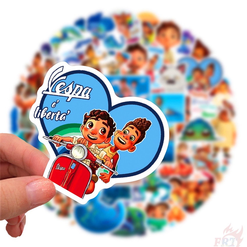 Set 50 Hình Dán Họa Tiết Hoạt Hình Luca Series 02 Chống Thấm Nước Trang Trí Vali / Ván Trượt / Laptop DIY