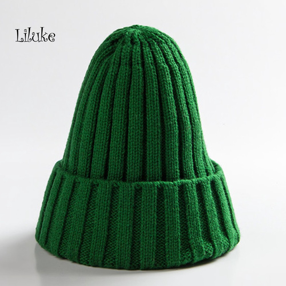 Mũ Beanie Dệt Kim Unisex Mềm Mại Màu Trơn Phong Cách Hiphop