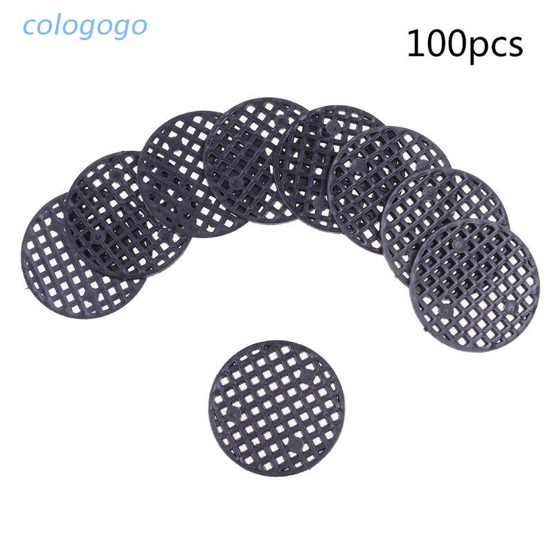 Bộ 100 tấm lưới đục lỗ lót chậu hoa/ chậu cây cảnh đường kính 4.5cm tiện dụng