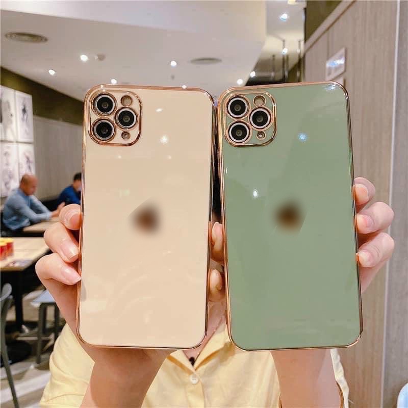 Ốp lưng cạnh vuông màu IPhone 5/5s/6/6s/7/8/se 2020/6 plus/6s plus/7 plus/8 plus/X/Xs/11/11 pro Max/12/12 pro/12 pro Max