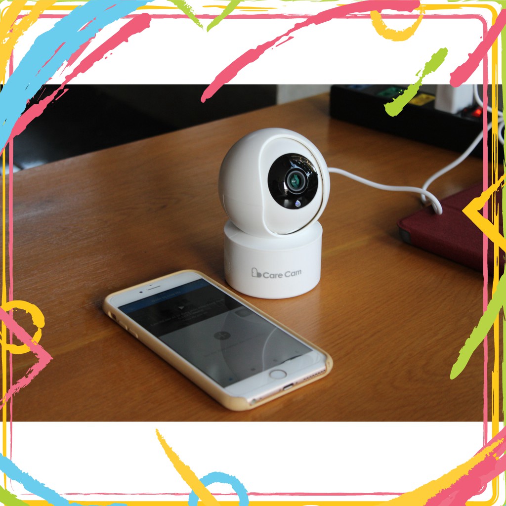 QPL VCN Camera wifi 360 độ Care Cam YH200 hai.0 Mpx full HD1080 chuẩn nén H265+ đàm thoại hai chiều, kết nối Smart Home 