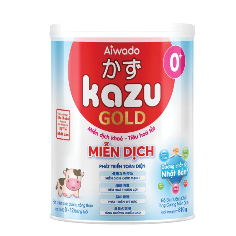 Sữa bột Aiwado Kazu Miễn dịch 0+ 810g ( cho trẻ từ 0 - 12 tháng) - Đại lý sữa Minh Tâm