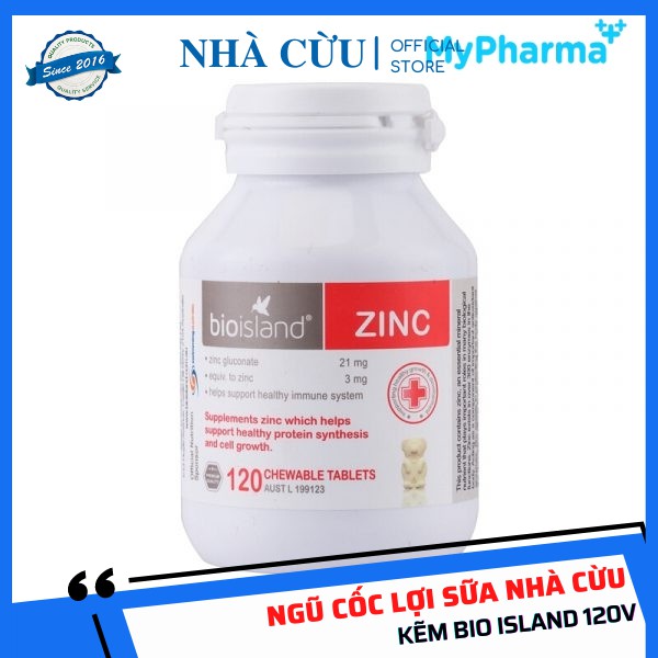 Viên hỗ trợ bổ sung kẽm Bio Island Zinc cho trẻ từ 1 tuổi trở lên