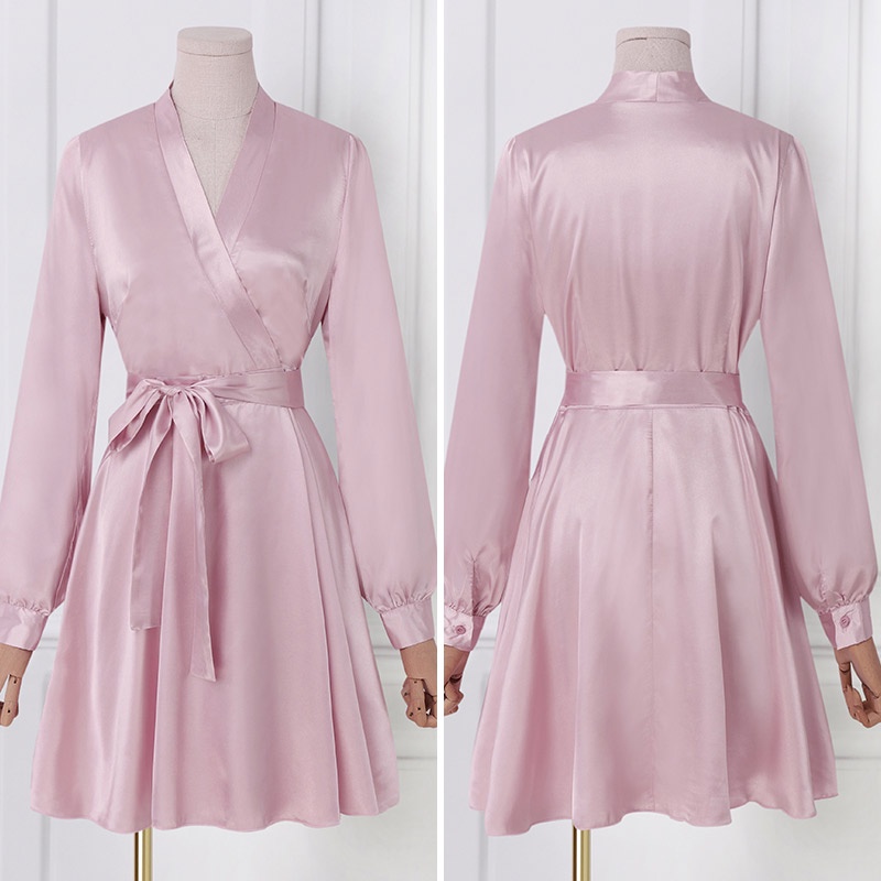 Đầm nữ Zanzea tay dài cổ chữ V thời trang châu âu gợi cảm