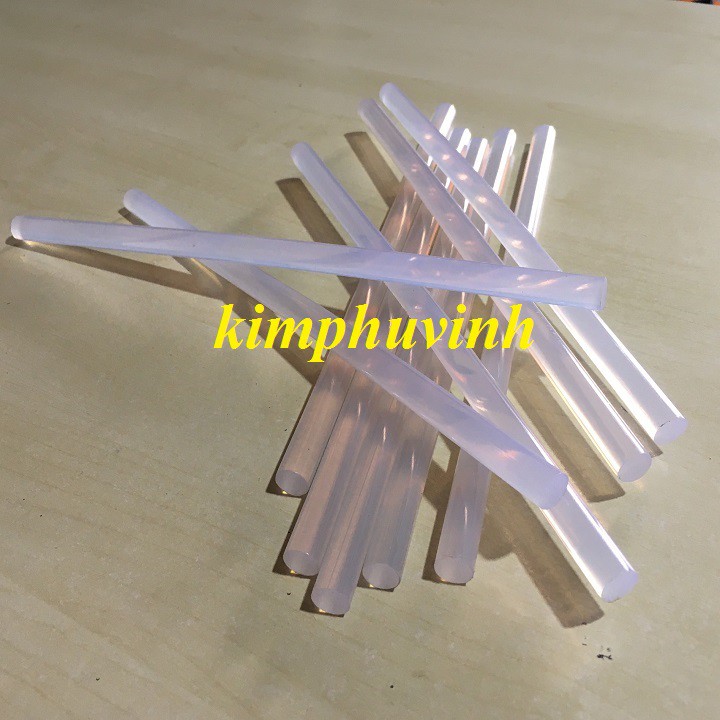 05 cây 1.1x24cm - Keo nến to 11mm - Keo Nhựa silicon to 11mm