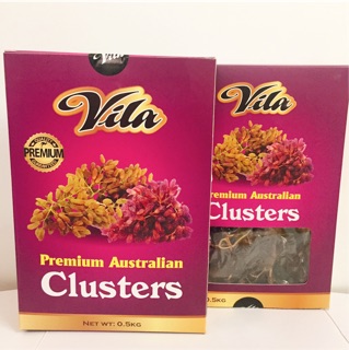 Nho đen sấy khô nguyên cành Úc Vila 500g