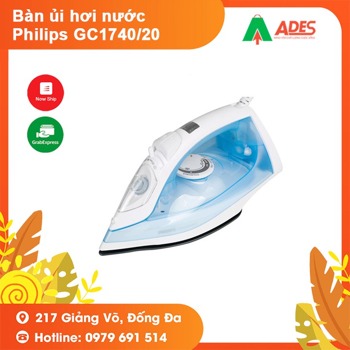 [Mã 154ELSALE2 giảm 7% đơn 300K] Bàn ủi hơi nước Philips GC1740/20 - Hàng chính hãng